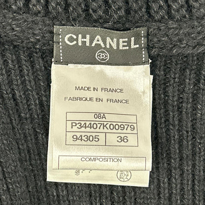 CHANEL シャネル 08A P34407K00979 カシミヤ混 ロングカーディガン トップス