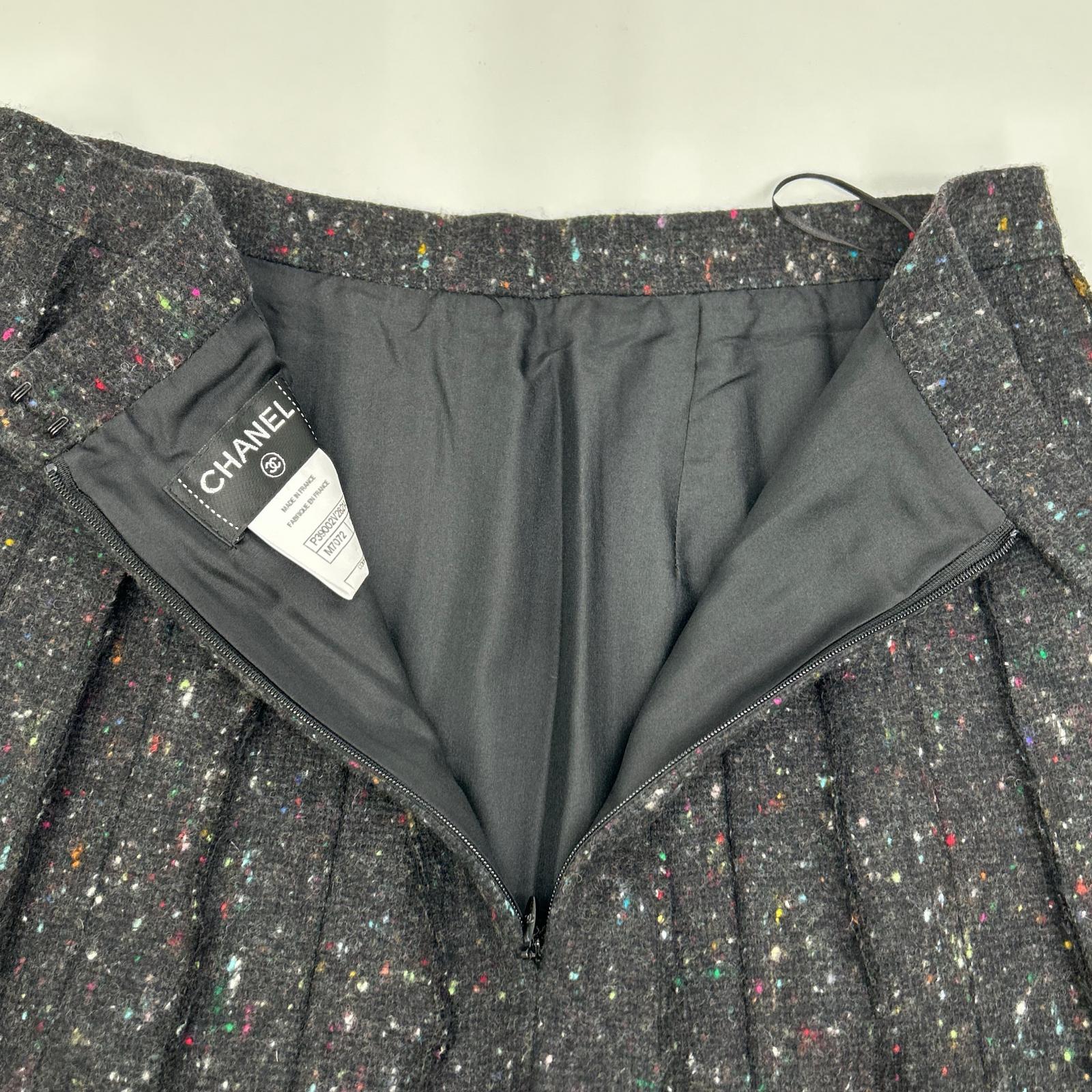 CHANEL シャネル P39002V28214 ウール プリーツスカート スカート