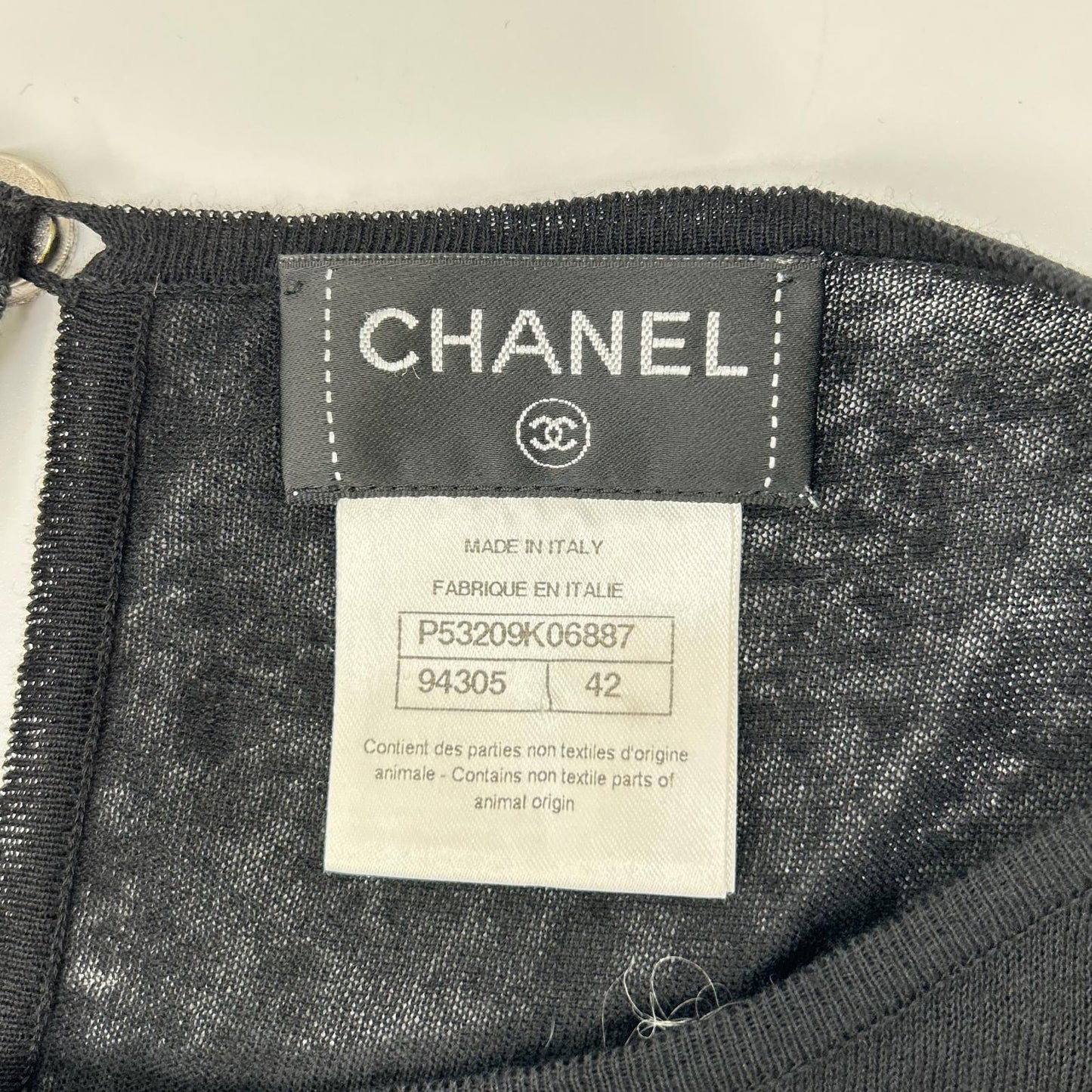 CHANEL シャネル P53209K06887 リネン混 フリル ニットワンピース ワンピース