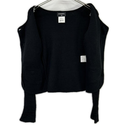 CHANEL シャネル P42972K04361 CC釦 シルク×カシミヤ ニットカーディガン トップス