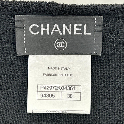 CHANEL シャネル P42972K04361 CC釦 シルク×カシミヤ ニットカーディガン トップス