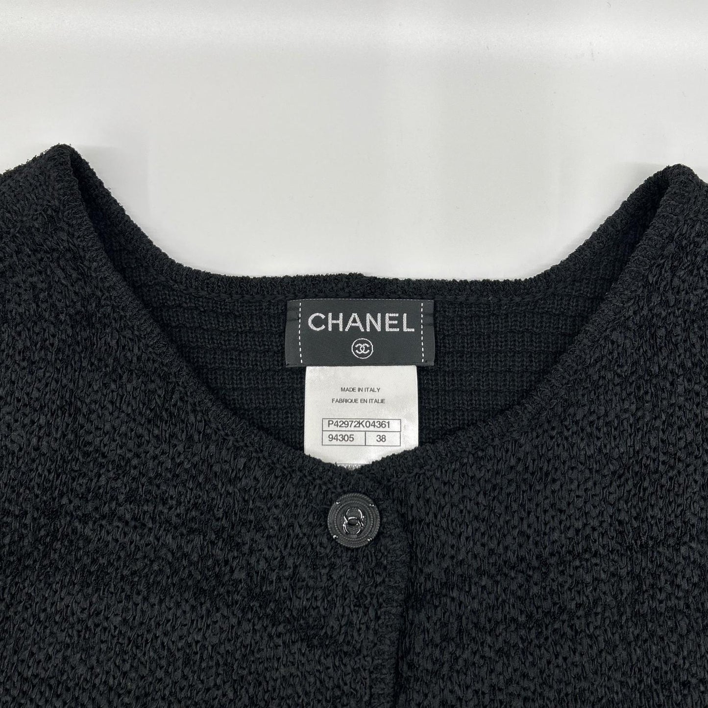 CHANEL シャネル P42972K04361 CC釦 シルク×カシミヤ ニットカーディガン トップス