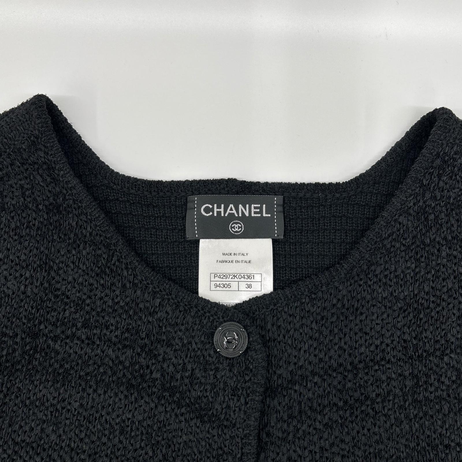 CHANEL シャネル P42972K04361 CC釦 シルク×カシミヤ ニットカーディガン トップス