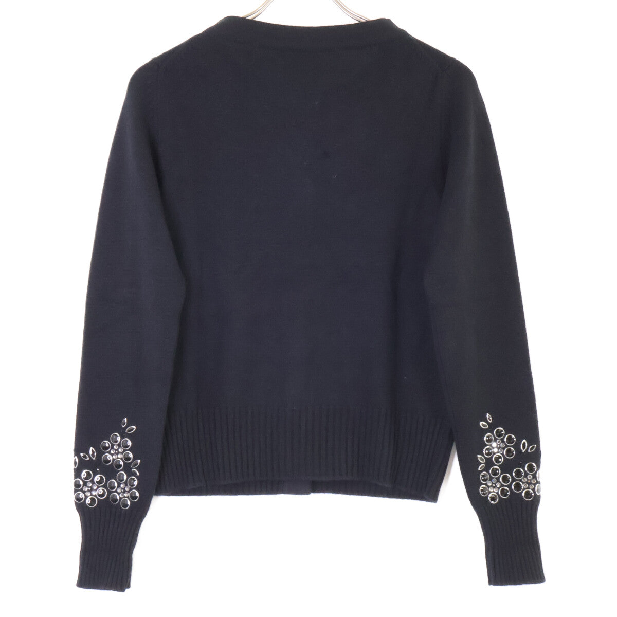 CHANEL シャネル 美品 P43019K04343 ビジュー装飾 CC釦 カシミヤ ニットカーディガン トップス