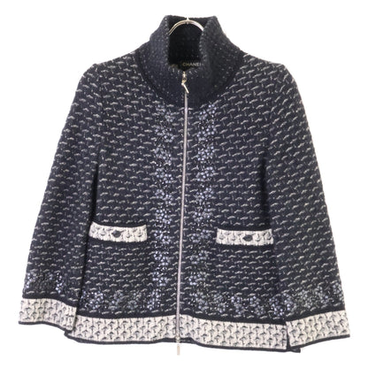 CHANEL シャネル 美品 国内正規 P39234K02786、P39241 カシミヤシルク混 モヘヤニット ジップジャケット スカート セットアップ スーツ セットアップ