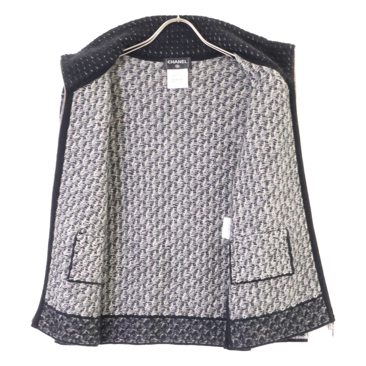 CHANEL シャネル 美品 国内正規 P39234K02786、P39241 カシミヤシルク混 モヘヤニット ジップジャケット スカート セットアップ スーツ セットアップ