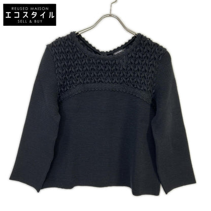 CHANEL シャネル P41983K03209 ブラック CC釦 ニットセーター トップス
