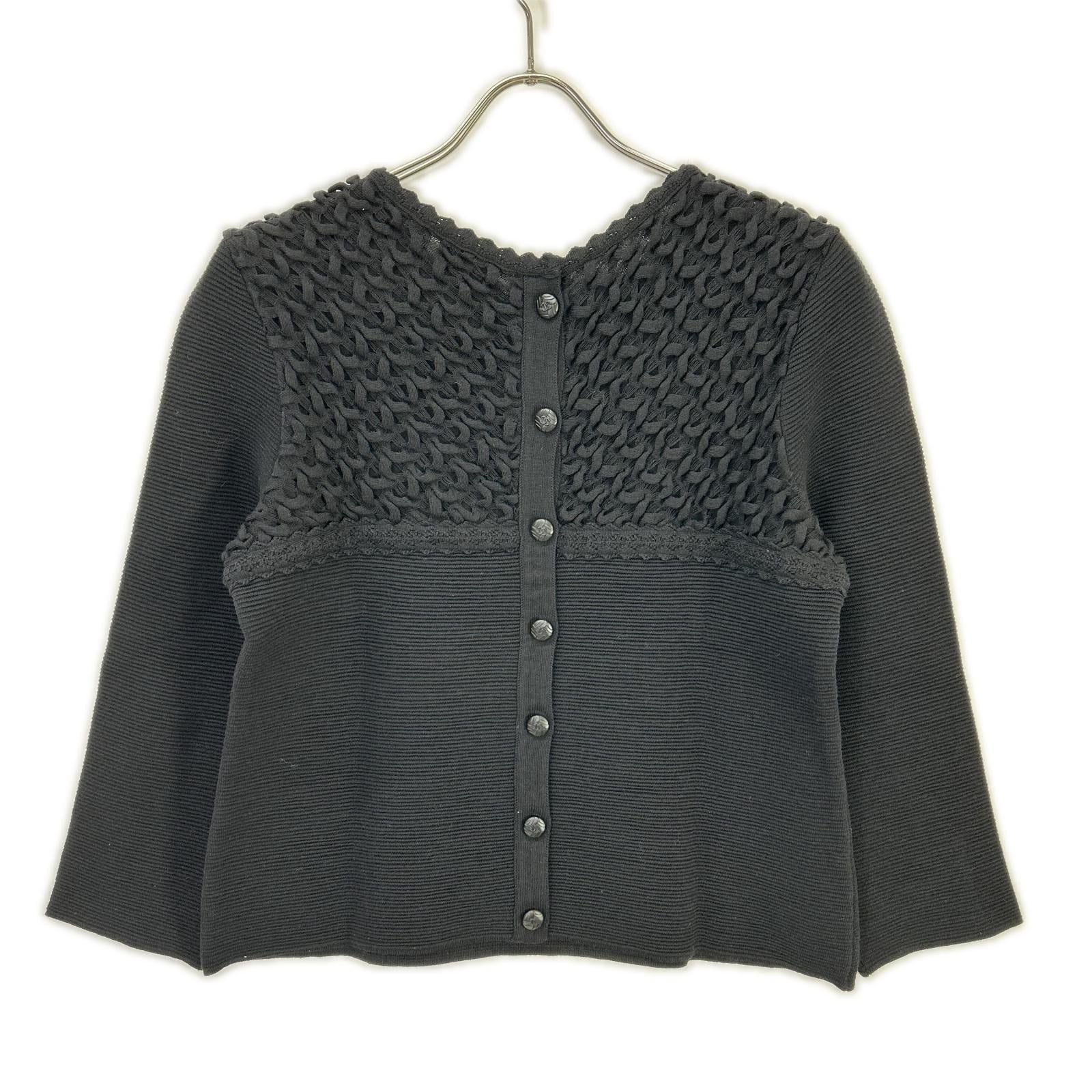 CHANEL シャネル P41983K03209 ブラック CC釦 ニットセーター トップス