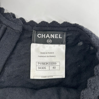 CHANEL シャネル P41983K03209 ブラック CC釦 ニットセーター トップス