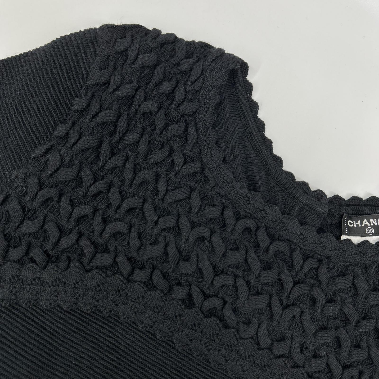 CHANEL シャネル P41983K03209 ブラック CC釦 ニットセーター トップス