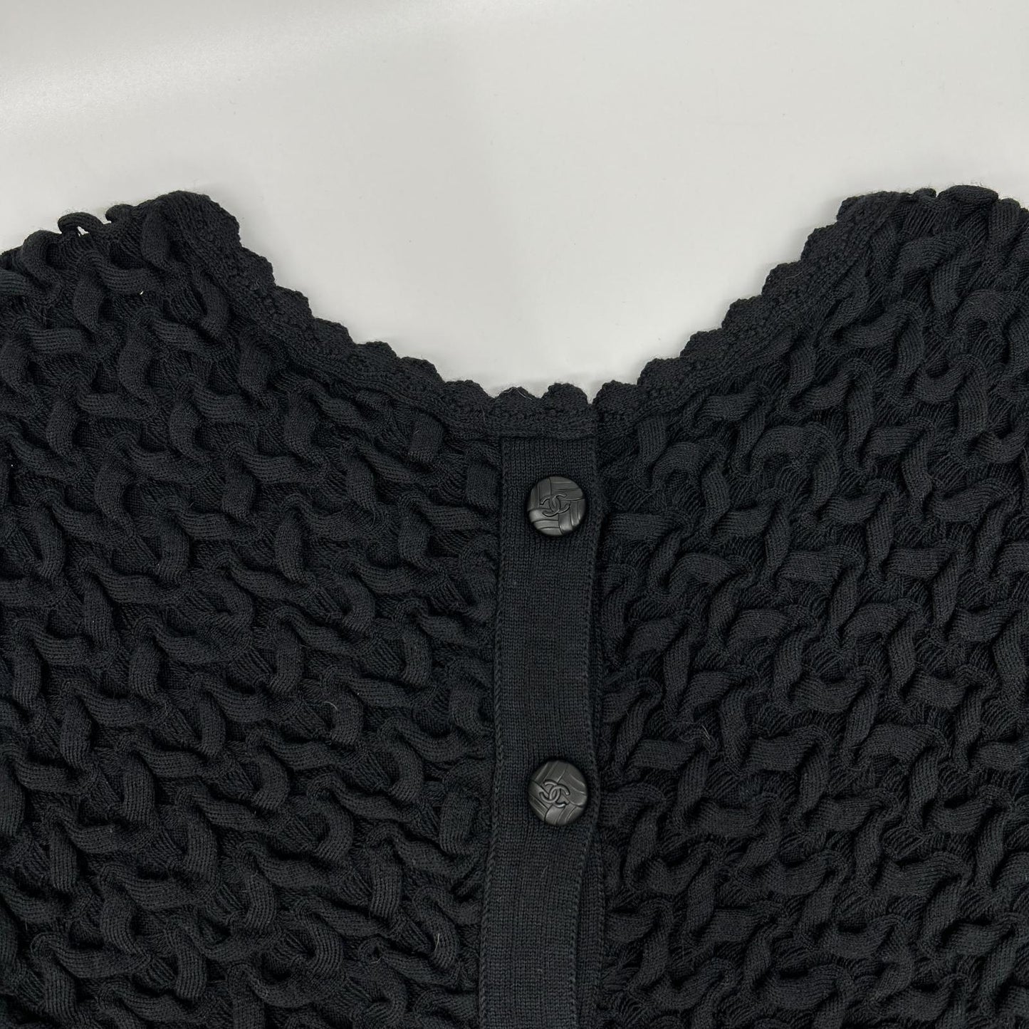 CHANEL シャネル P41983K03209 ブラック CC釦 ニットセーター トップス