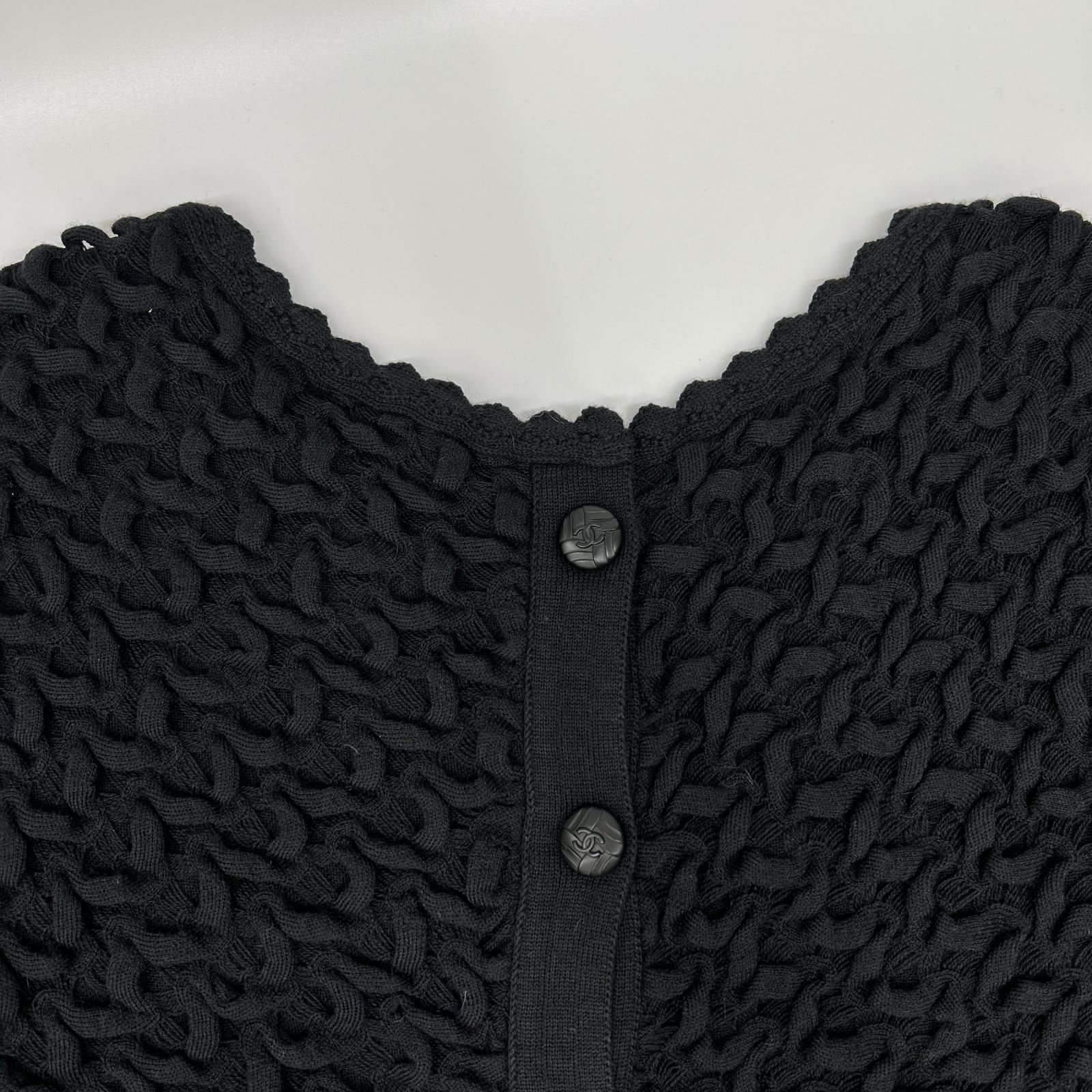 CHANEL シャネル P41983K03209 ブラック CC釦 ニットセーター トップス