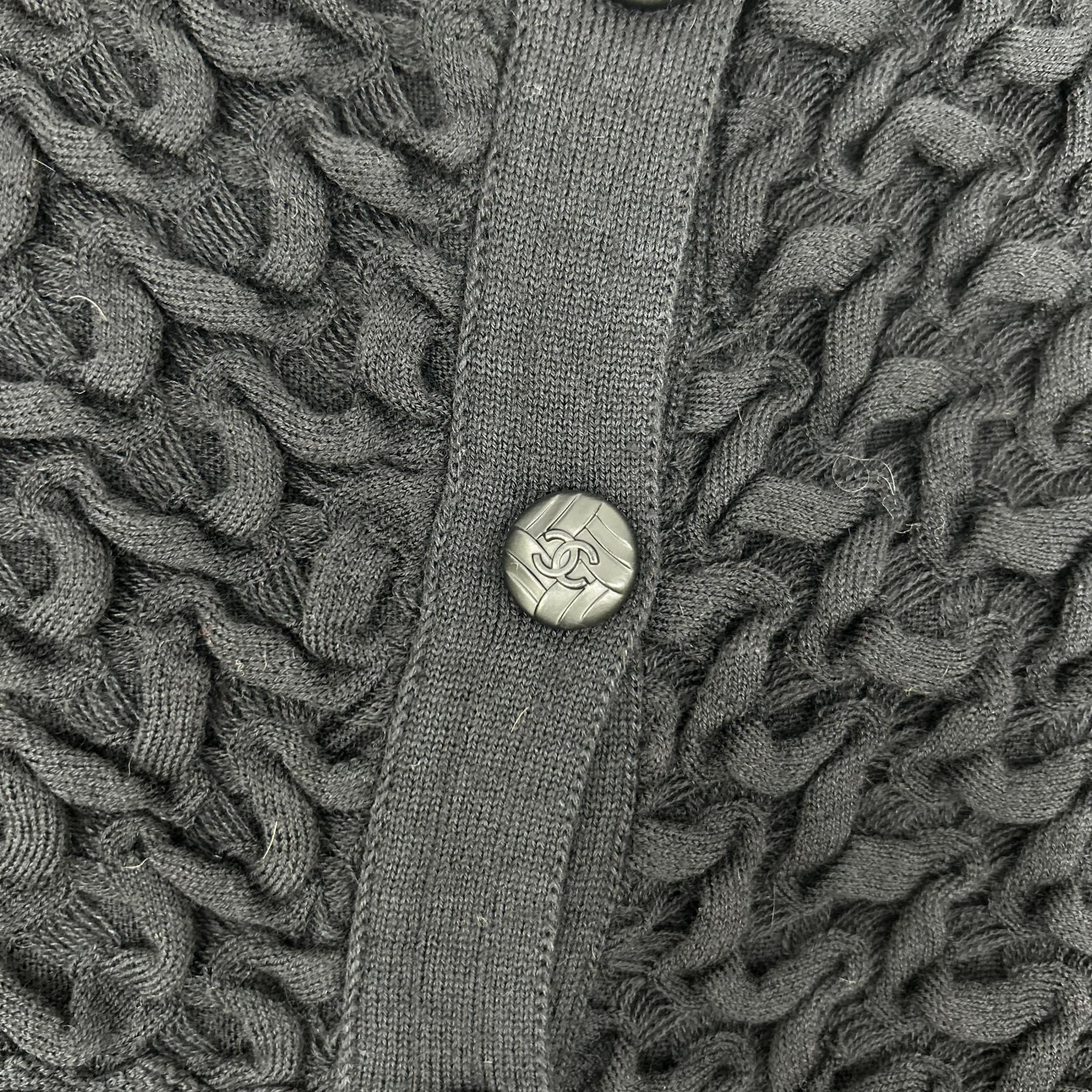 CHANEL シャネル P41983K03209 ブラック CC釦 ニットセーター トップス