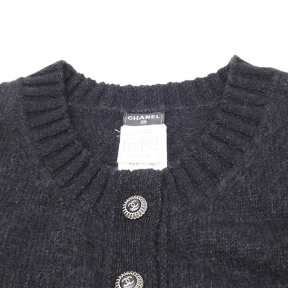 CHANEL シャネル 美品 国内正規 08A P34252K00949 CC釦 カシミヤ混 ニット切替 ワンピース