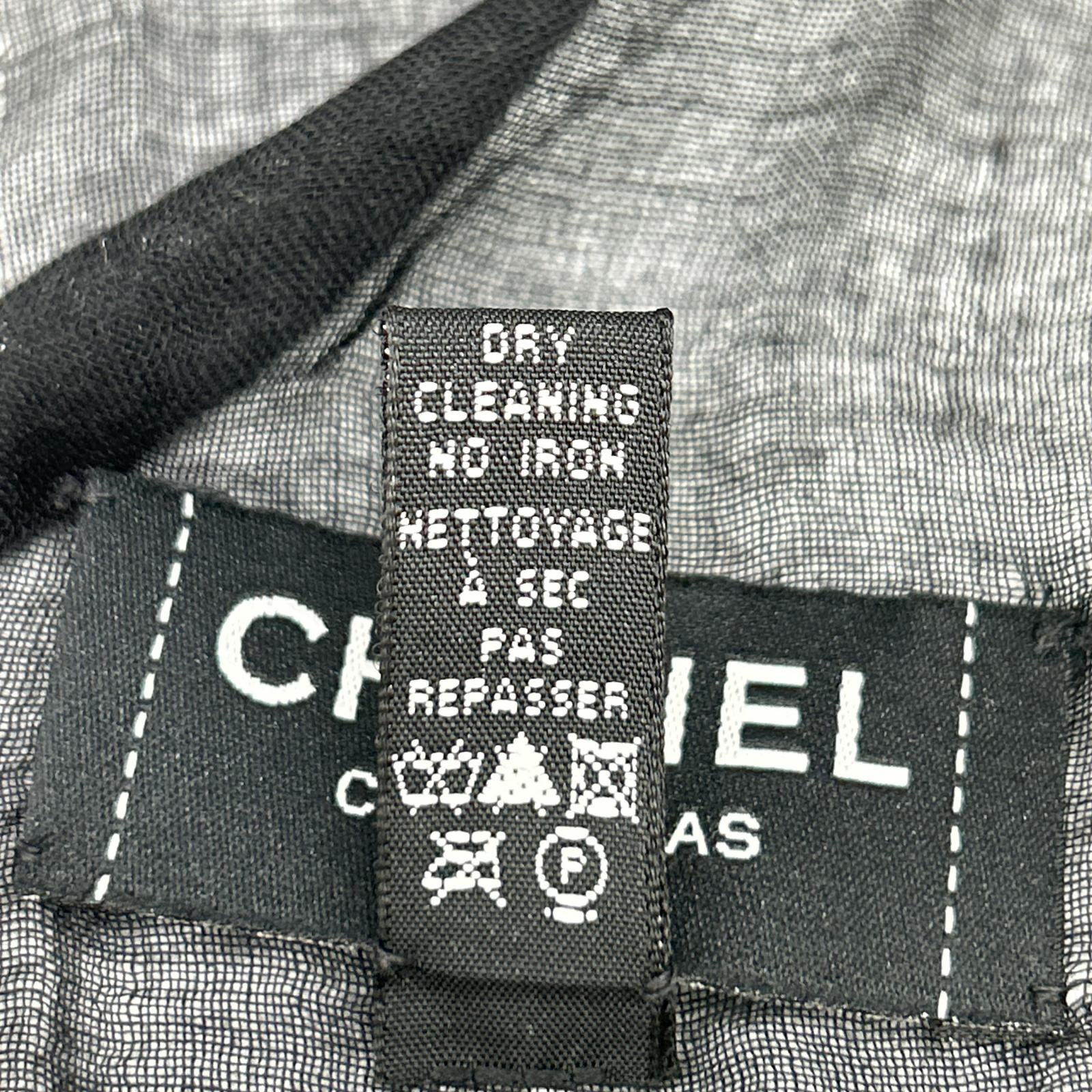 CHANEL シャネル 2009 クリスマス ココマーク刺繍 カシミヤ混 ストール ストール