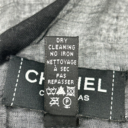 CHANEL シャネル 2009 クリスマス ココマーク刺繍 カシミヤ混 ストール ストール