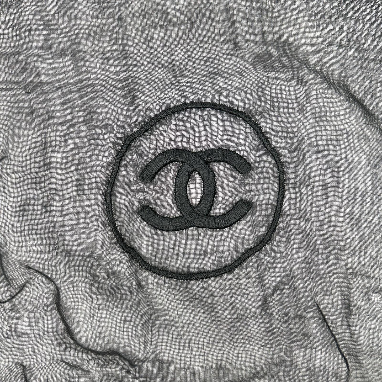 CHANEL シャネル 2009 クリスマス ココマーク刺繍 カシミヤ混 ストール ストール