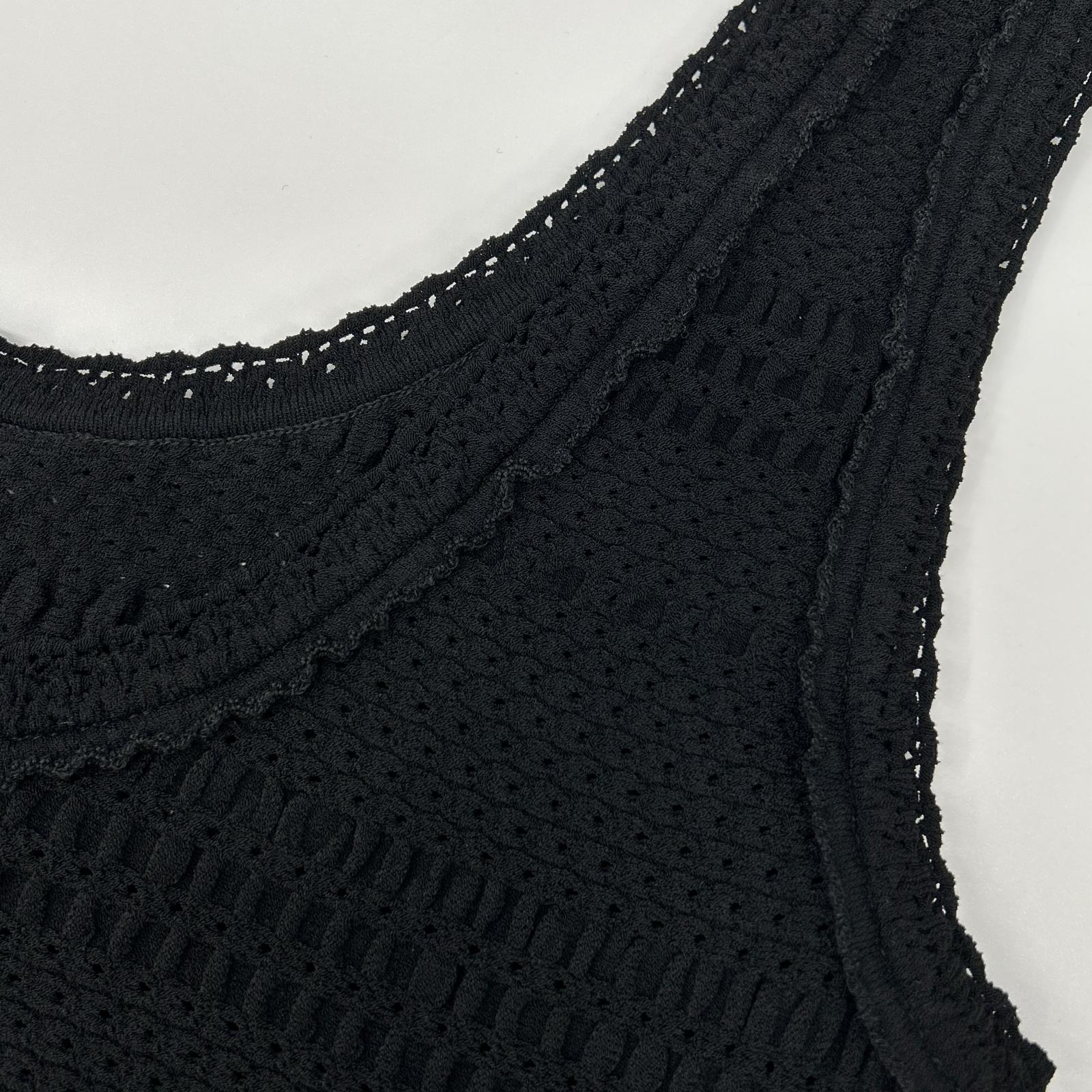 CHANEL シャネル P40326K02942 CC釦 ノースリーブ ニット ワンピース ワンピース