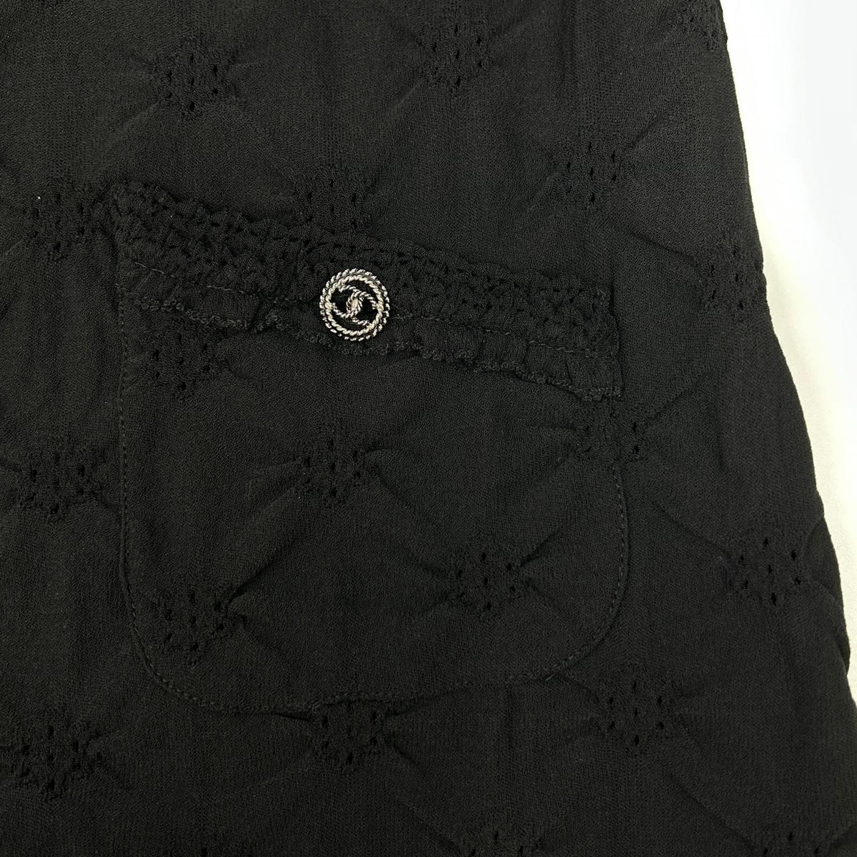 CHANEL シャネル P40326K02942 CC釦 ノースリーブ ニット ワンピース ワンピース