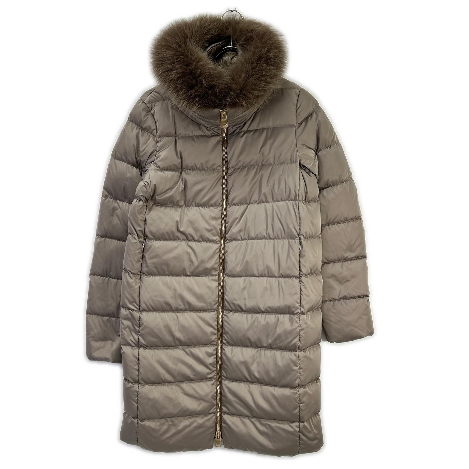 HERNO ヘルノ PI0497D POLAR TECH ファー付 レイヤード ダウンコート コート