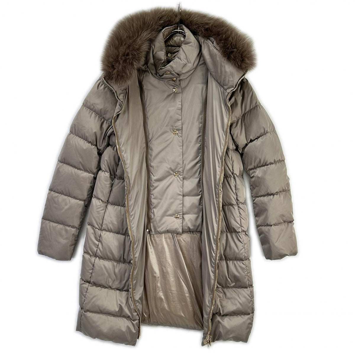 HERNO ヘルノ PI0497D POLAR TECH Fur-Trimmed Layered Down Coat Coat