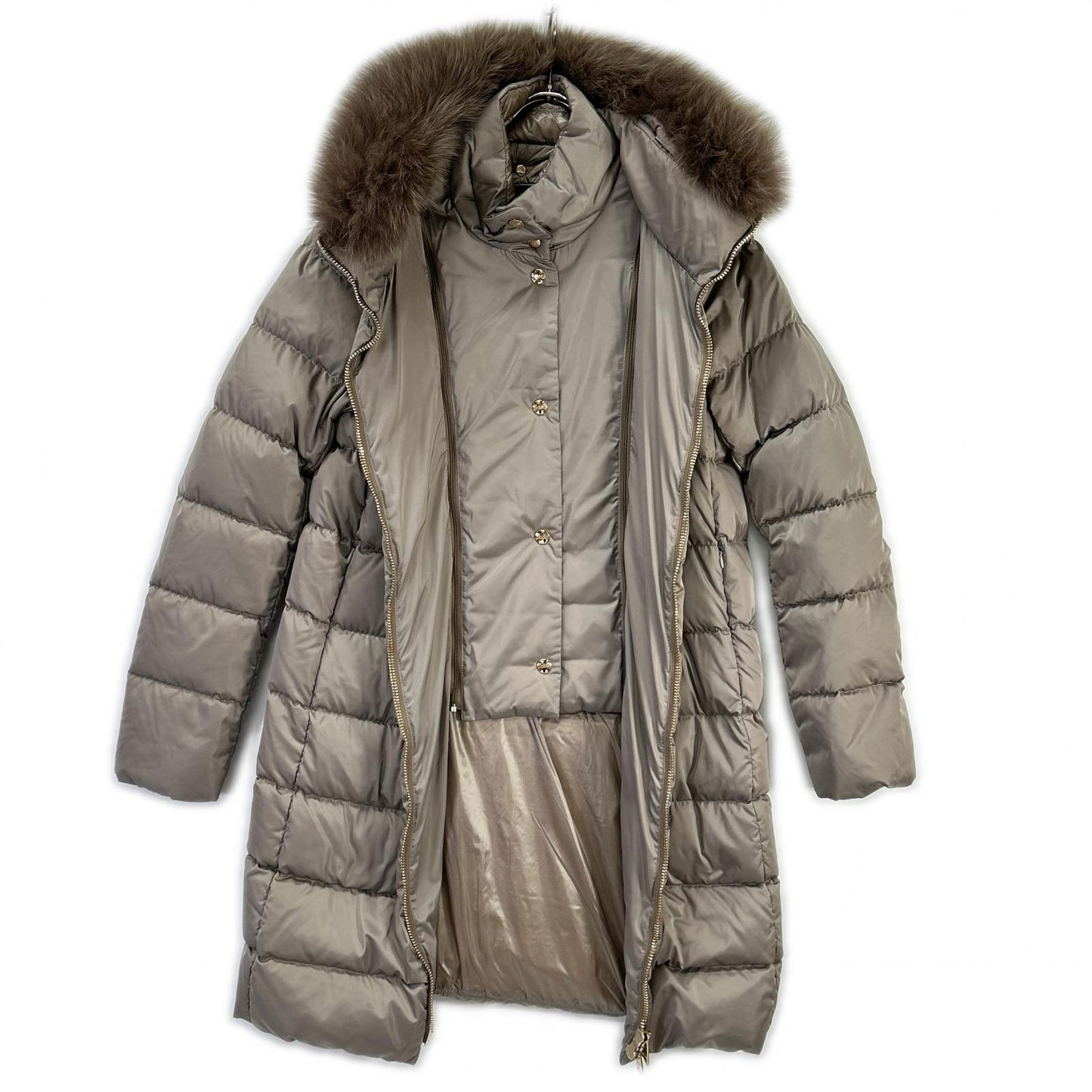 HERNO ヘルノ PI0497D POLAR TECH ファー付 レイヤード ダウンコート コート