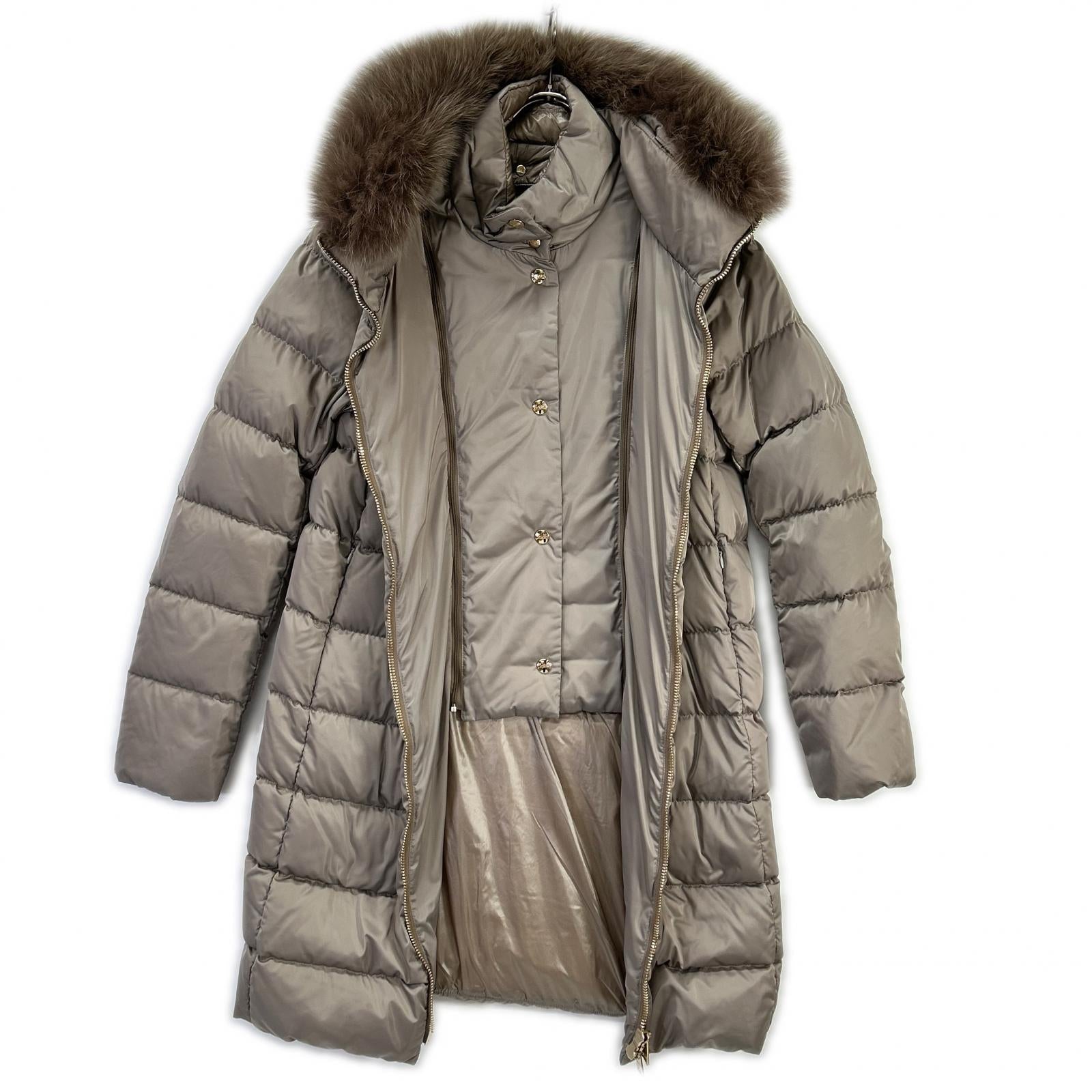 HERNO ヘルノ PI0497D POLAR TECH ファー付 レイヤード ダウンコート コート