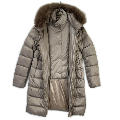 HERNO ヘルノ PI0497D POLAR TECH ファー付 レイヤード ダウンコート コート