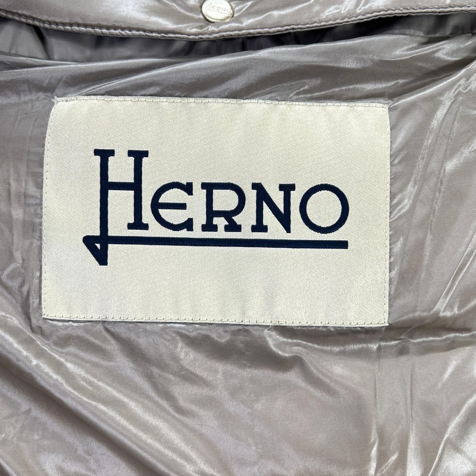 HERNO ヘルノ PI0497D POLAR TECH ファー付 レイヤード ダウンコート コート