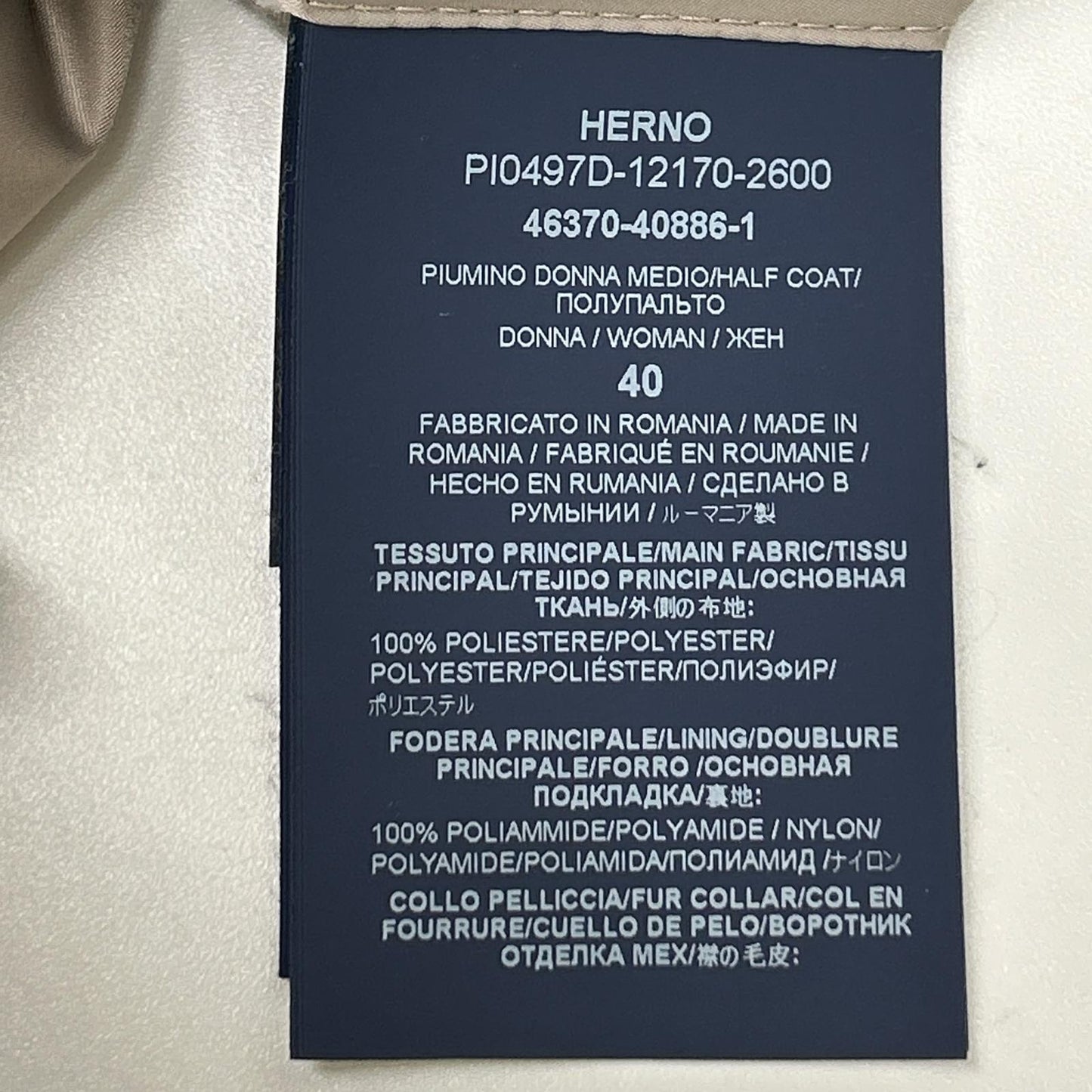 HERNO ヘルノ PI0497D POLAR TECH ファー付 レイヤード ダウンコート コート