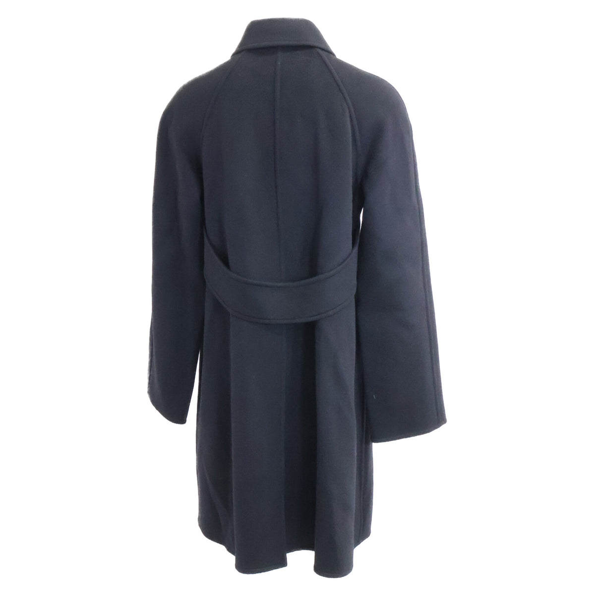HERMES エルメス Excellent Condition Domestic Authentic Cashmere Belted Stand-Collar Coat Coat