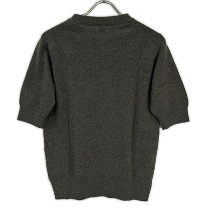 HERMES エルメス ルメール期 グレー カシミヤ 半袖ニット トップス
