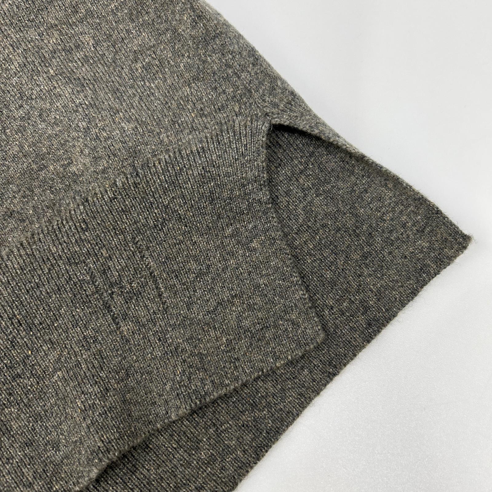 HERMES エルメス ルメール期 グレー カシミヤ 半袖ニット トップス