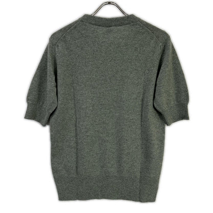 HERMES エルメス ルメール期 グリーン カシミヤ 半袖ニット トップス