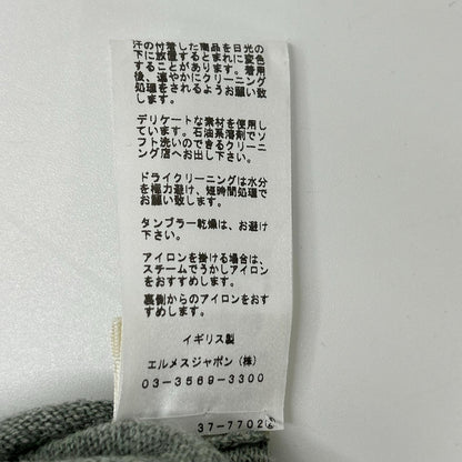 HERMES エルメス ルメール期 グリーン カシミヤ 半袖ニット トップス