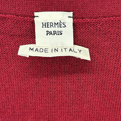 HERMES エルメス ボルドー カシミヤ×シルク カーディガン トップス