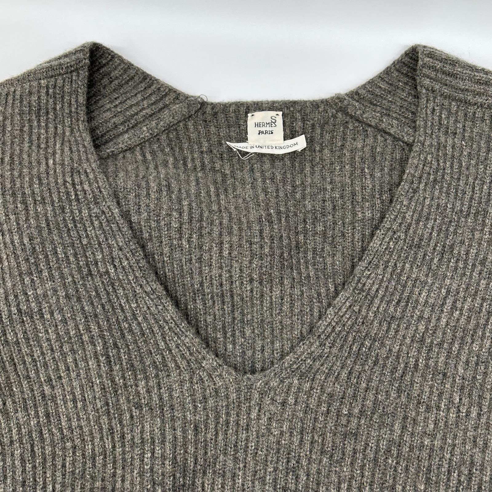HERMES エルメス ルメール期 カシミヤ Vネック ニットセーター ※ソルド品 トップス