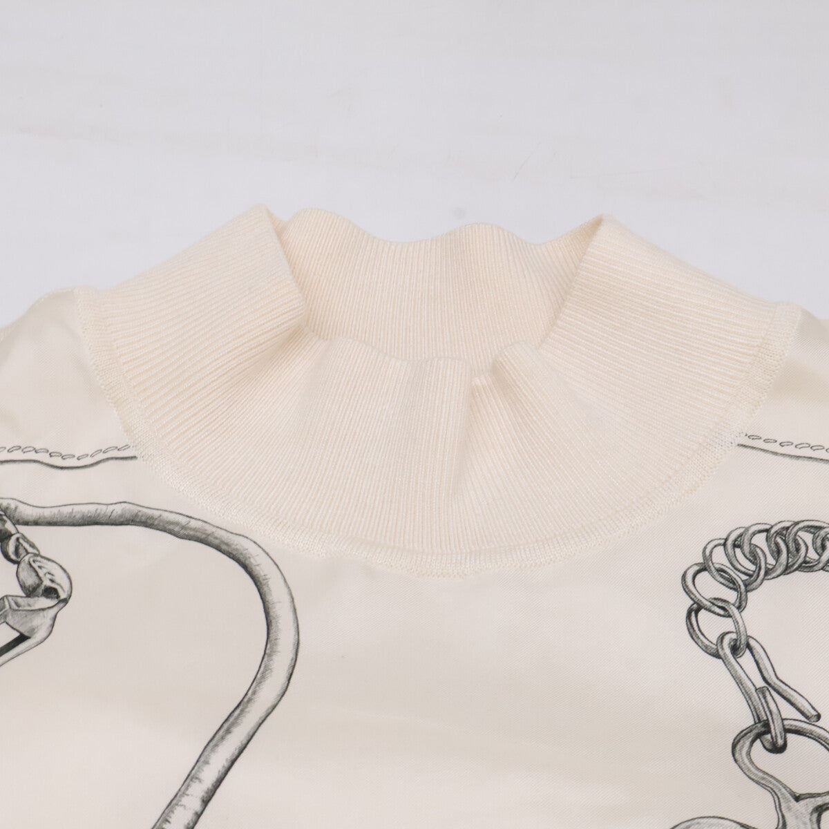 HERMES エルメス 美品 ルメール期 シルク切替 シルクカシミヤニット ワンピース