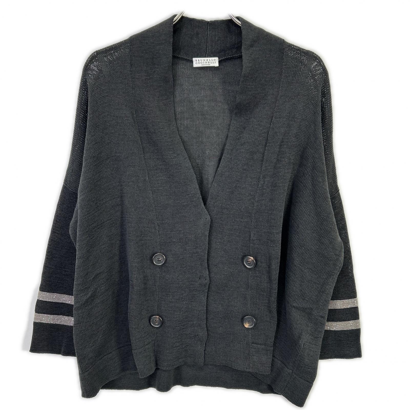 BRUNELLO CUCINELLI ブルネロクチネリ モニーレ装飾 ダブル釦 ニットジャケット/カーディガン トップス