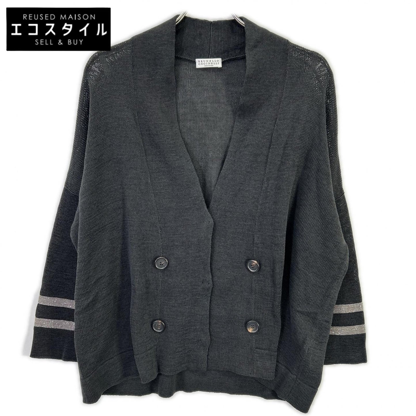 BRUNELLO CUCINELLI ブルネロクチネリ モニーレ装飾 ダブル釦 ニットジャケット/カーディガン トップス