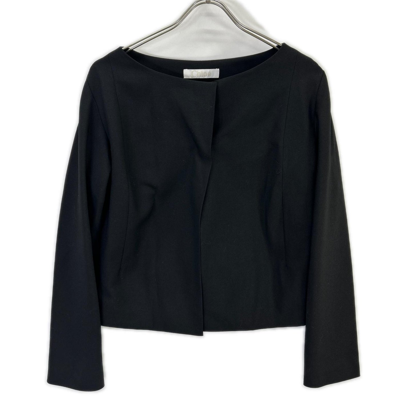 Chloe クロエ 19AVE39-9A061 ブラック バックリボン ノーカラージャケット ジャケット