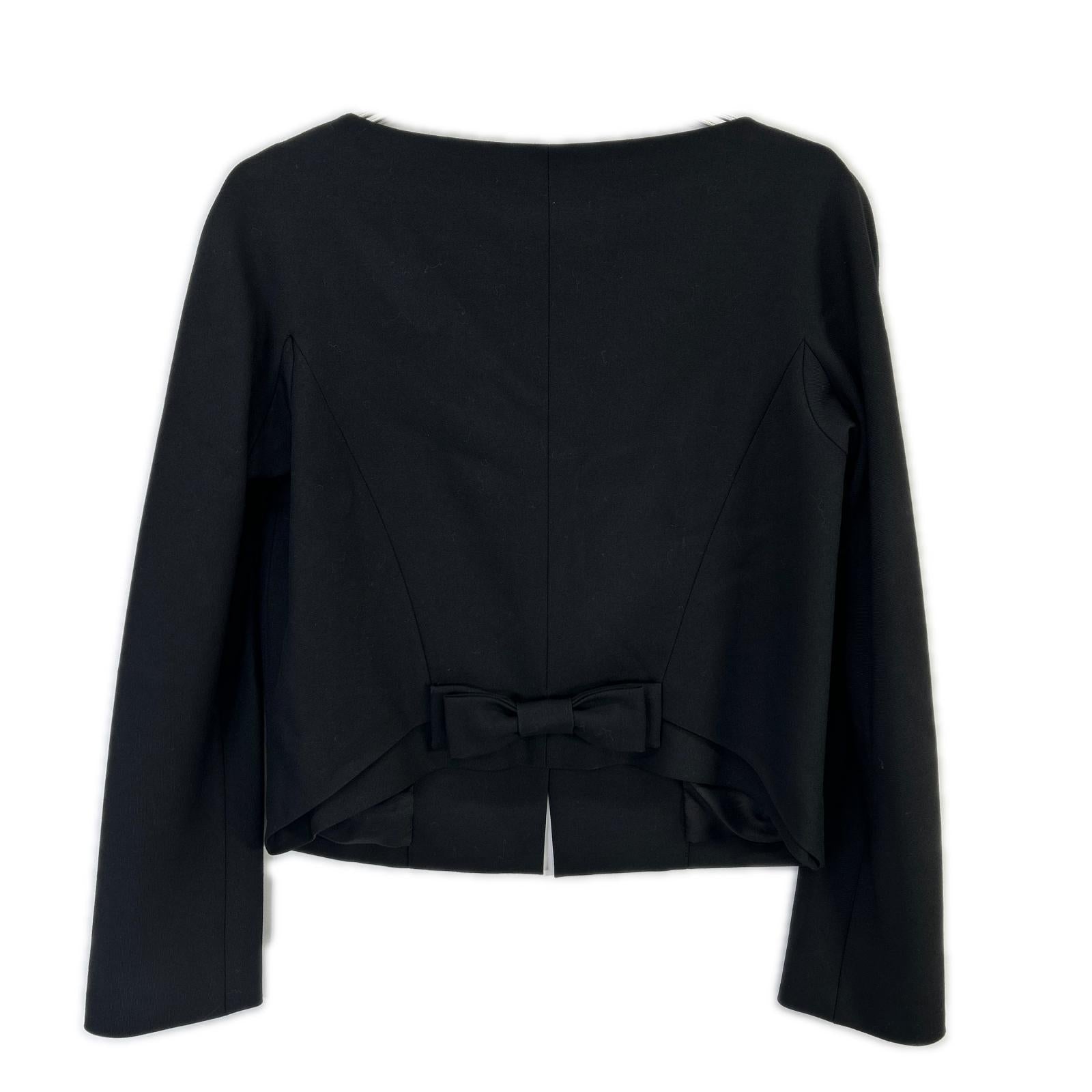 Chloe クロエ 19AVE39-9A061 ブラック バックリボン ノーカラージャケット ジャケット