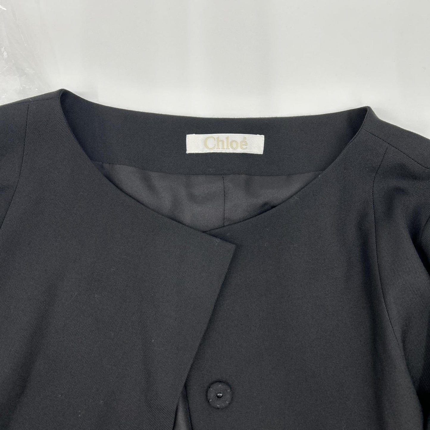 Chloe クロエ 19AVE39-9A061 ブラック バックリボン ノーカラージャケット ジャケット
