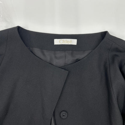 Chloe クロエ 19AVE39-9A061 ブラック バックリボン ノーカラージャケット ジャケット