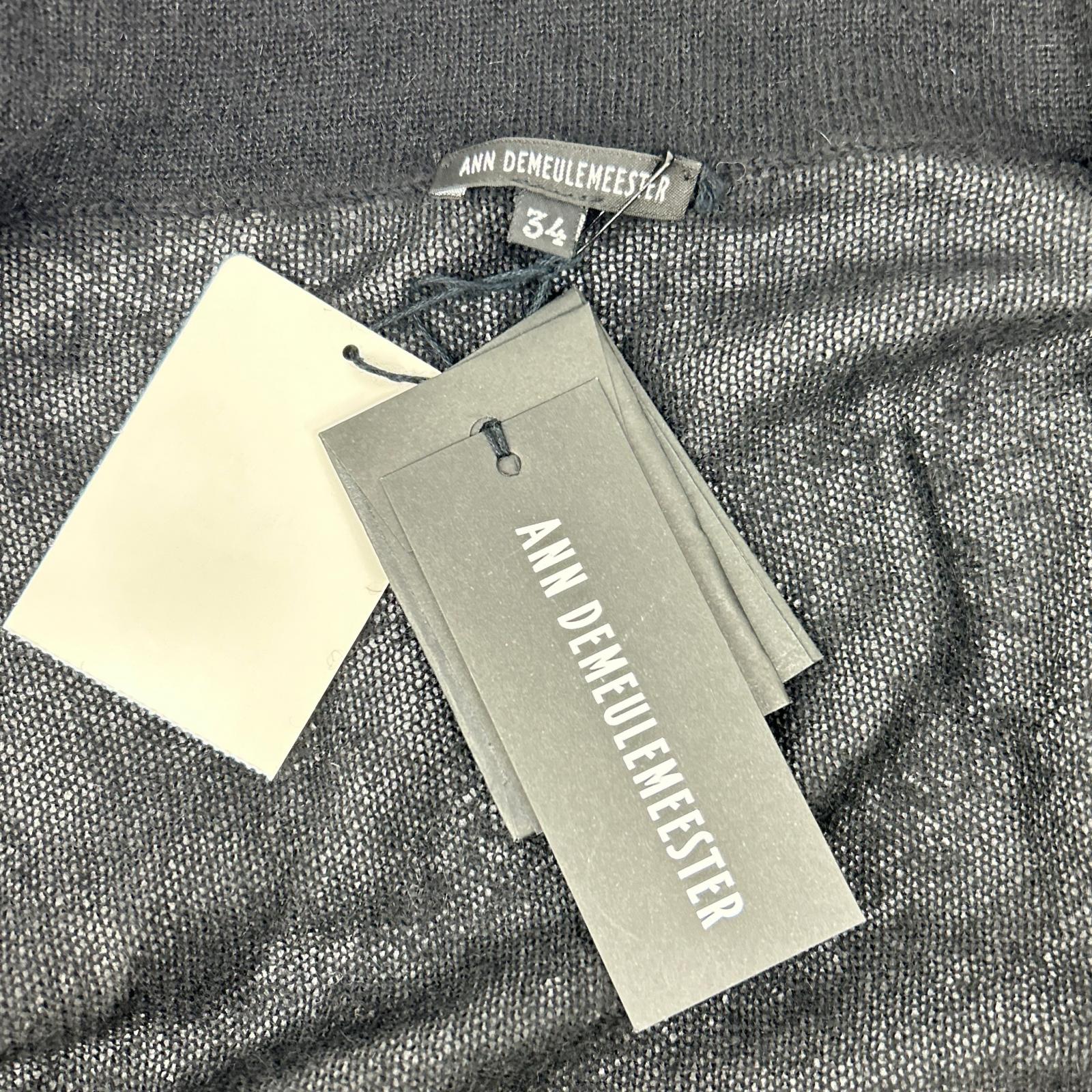 ANN DEMEULEMEESTER アンドゥムルメステール 本人期 オリゾンティ後期 352-21-13012 ダブルフェイスニットコート コート