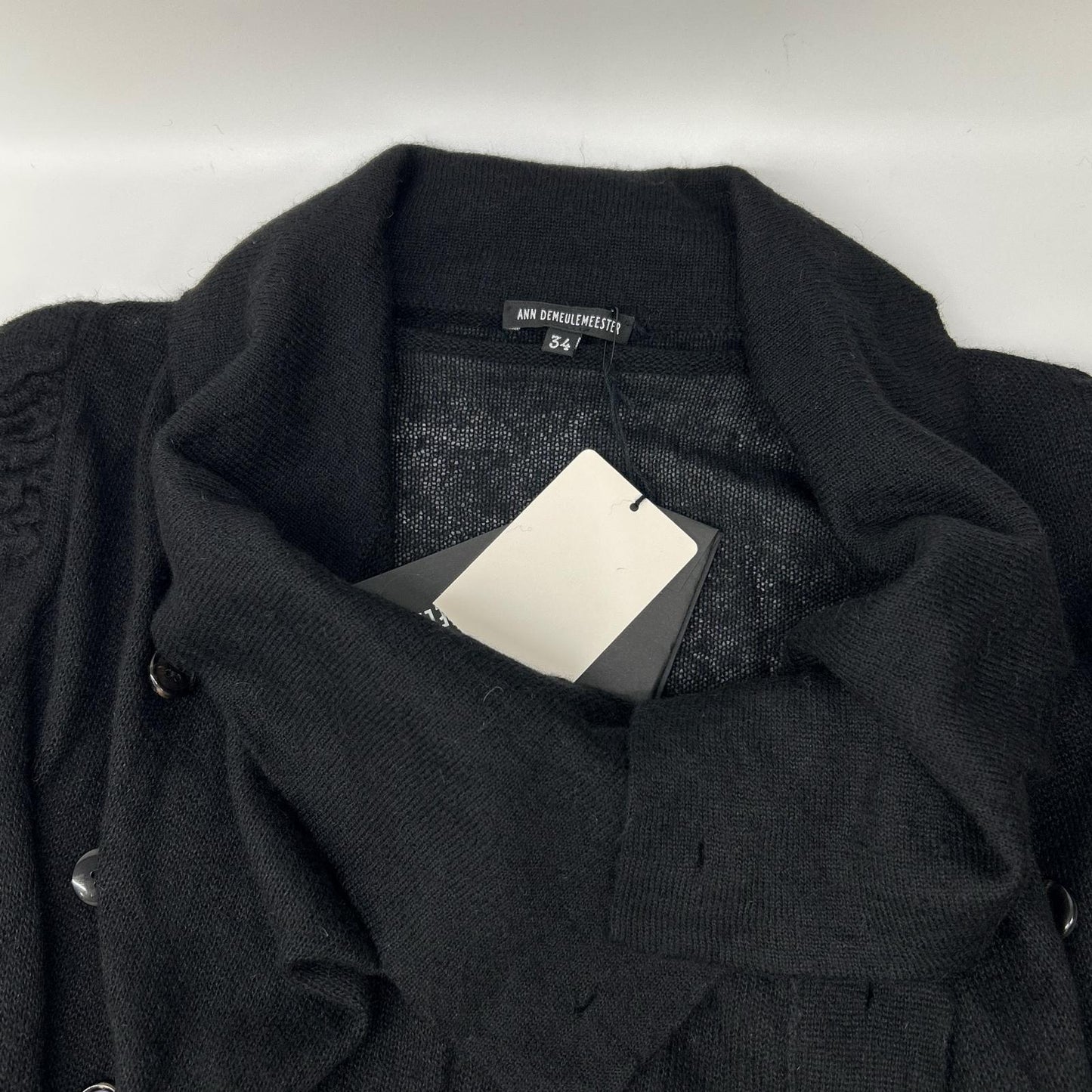 ANN DEMEULEMEESTER アンドゥムルメステール 本人期 オリゾンティ後期 352-21-13012 ダブルフェイスニットコート コート