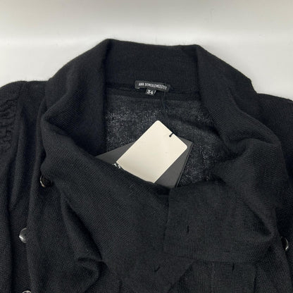ANN DEMEULEMEESTER アンドゥムルメステール 本人期 オリゾンティ後期 352-21-13012 ダブルフェイスニットコート コート