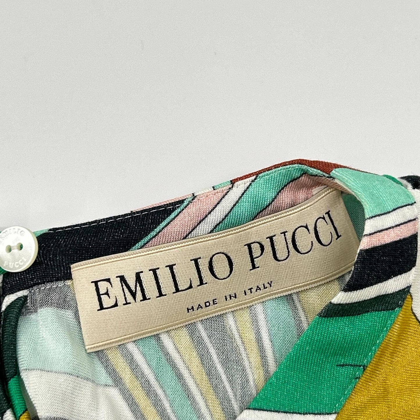 EMILIO PUCCI エミリオプッチ 71RI51 プッチ柄 マルチカラー ノースリーブプリーツフレアーワンピース ワンピース