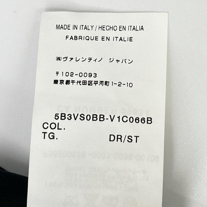 VALENTINO ヴァレンティノ P35200658 ブラック シルク ノースリーブドレスワンピース ワンピース