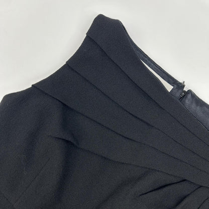 VALENTINO ヴァレンティノ P35200658 ブラック シルク ノースリーブドレスワンピース ワンピース
